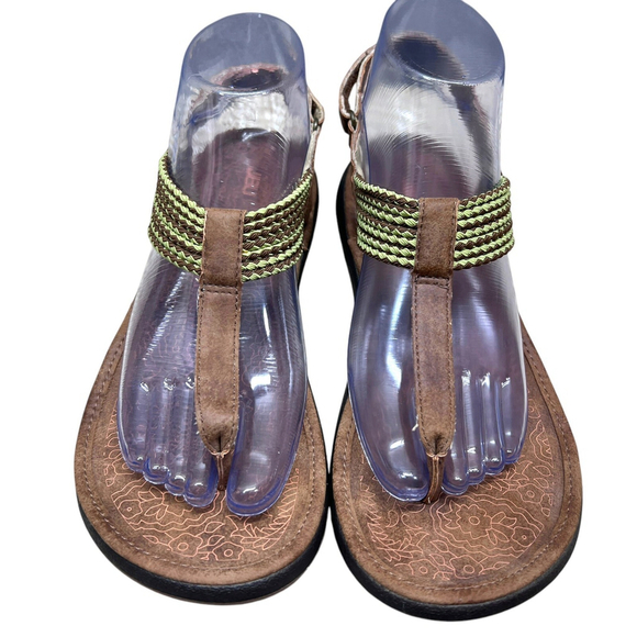 Jambu Brown and Green Women's Sandals - Picture 2 of 6